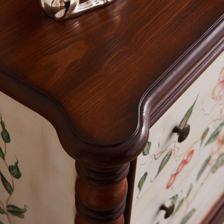 Traditional Storage Chest Dresser Solid Wood Dresser , 15.6 Inch W