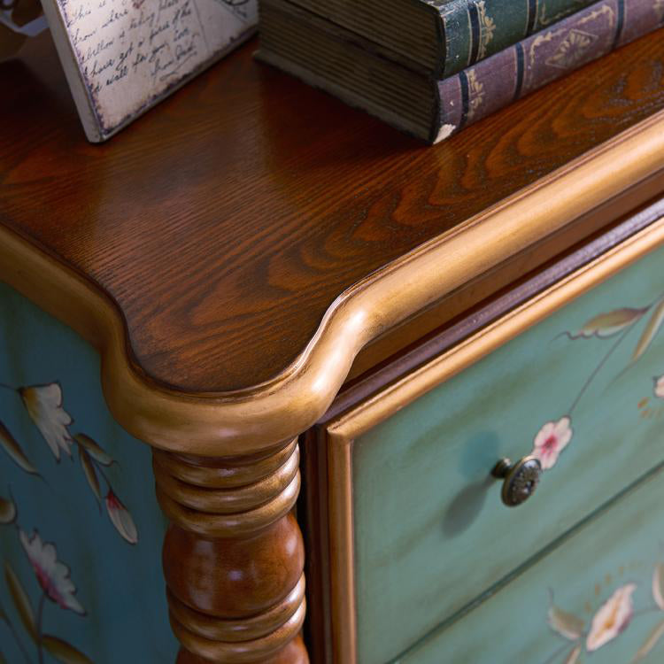 Traditional Storage Chest Dresser Solid Wood Dresser , 15.6 Inch W