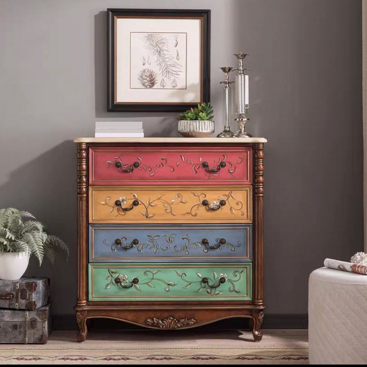 Traditional Storage Chest Solid Wood Storage Chest Dresser , 13.65 Inch W