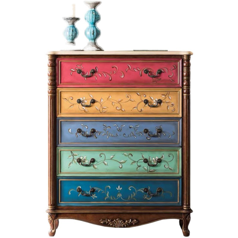 Traditional Storage Chest Solid Wood Storage Chest Dresser , 13.65 Inch W