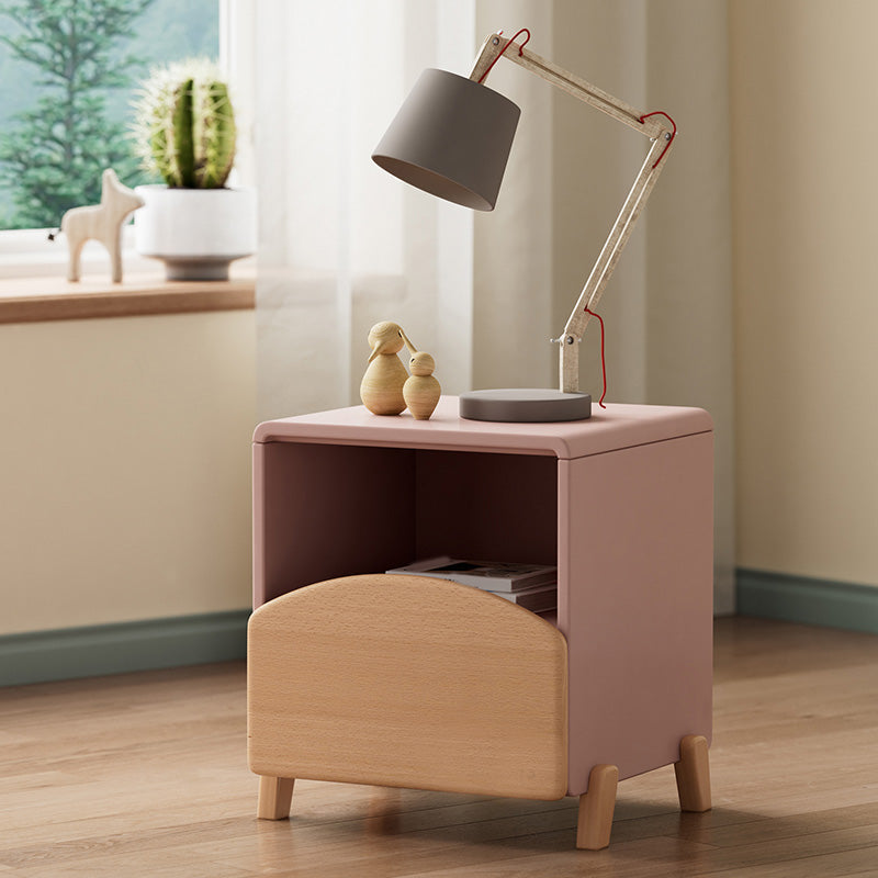 Modern1 Drawer Standard Nightstand Solid Wood Kids Bedside Table