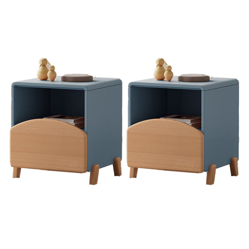Modern1 Drawer Standard Nightstand Solid Wood Kids Bedside Table