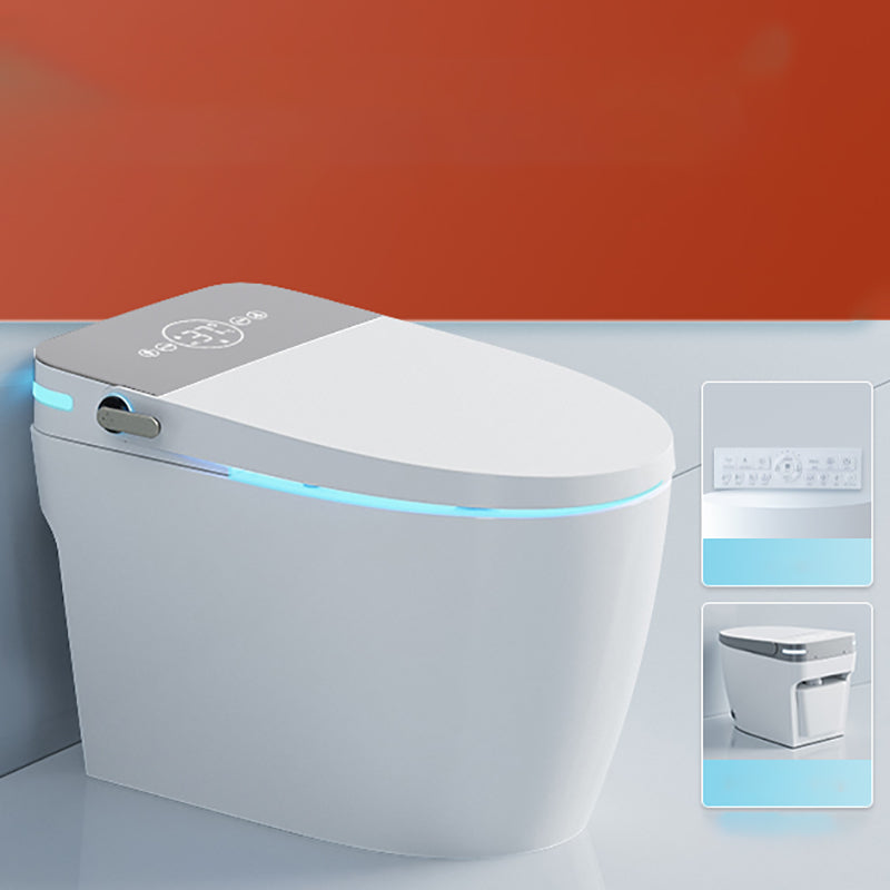 Contemporary Elongated Ceramic Dryer Water Pressure Control Floor Standing Bidet