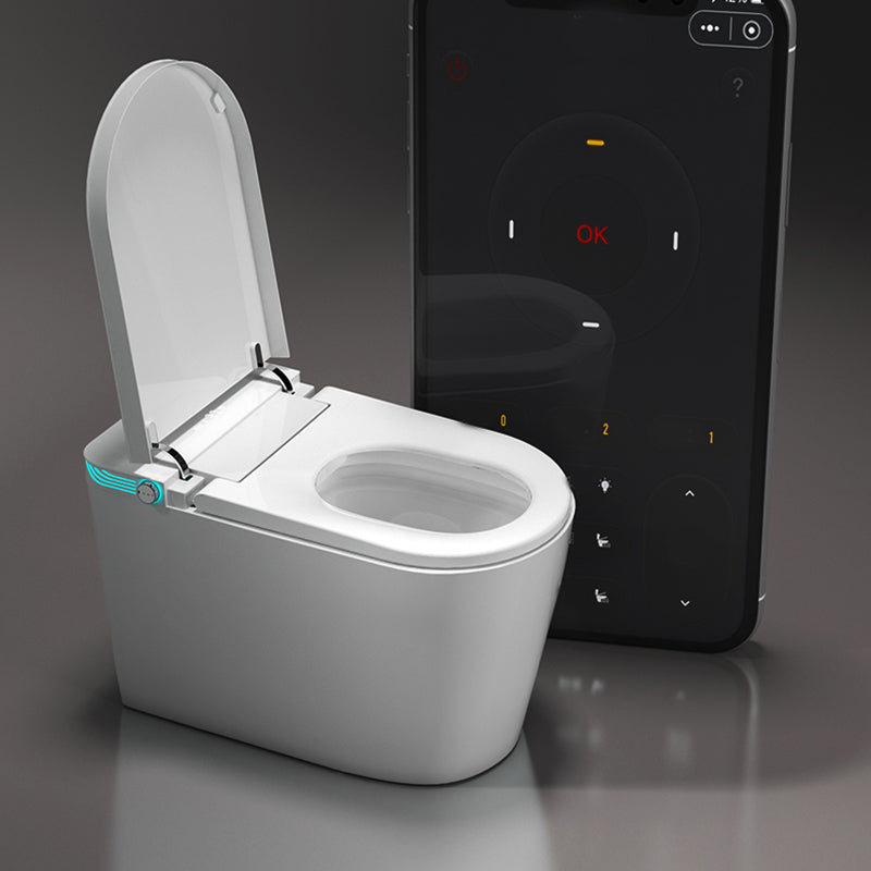 Modern Floor Standing Bidet with Heated Seat White Floor Mount Bidet