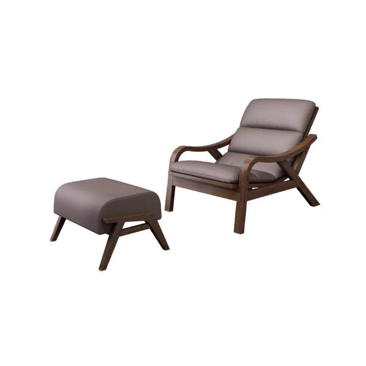 Mid Century Modern Rocking Chair Single Sofa Rocking Chair with Ottoman