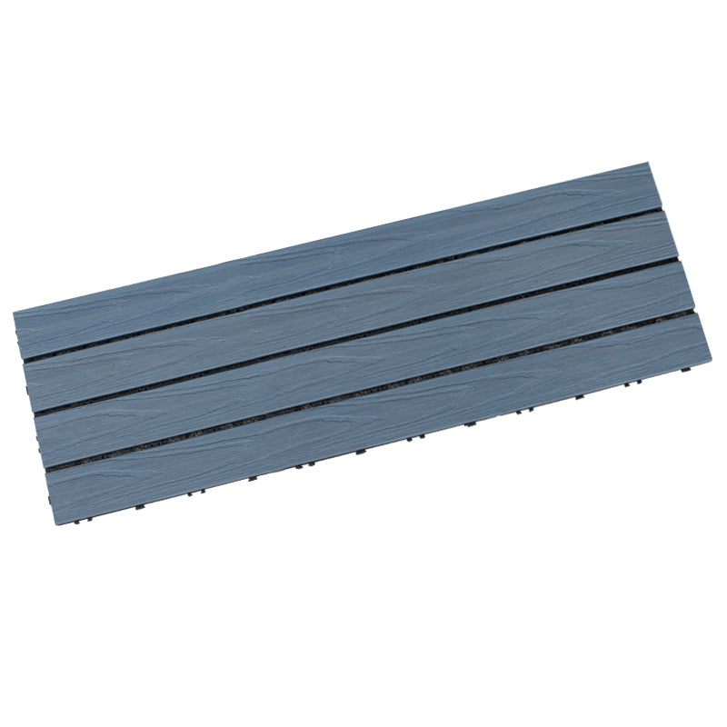 Composite Decking Tiles Interlocking Striped Pattern Patio Flooring Tiles