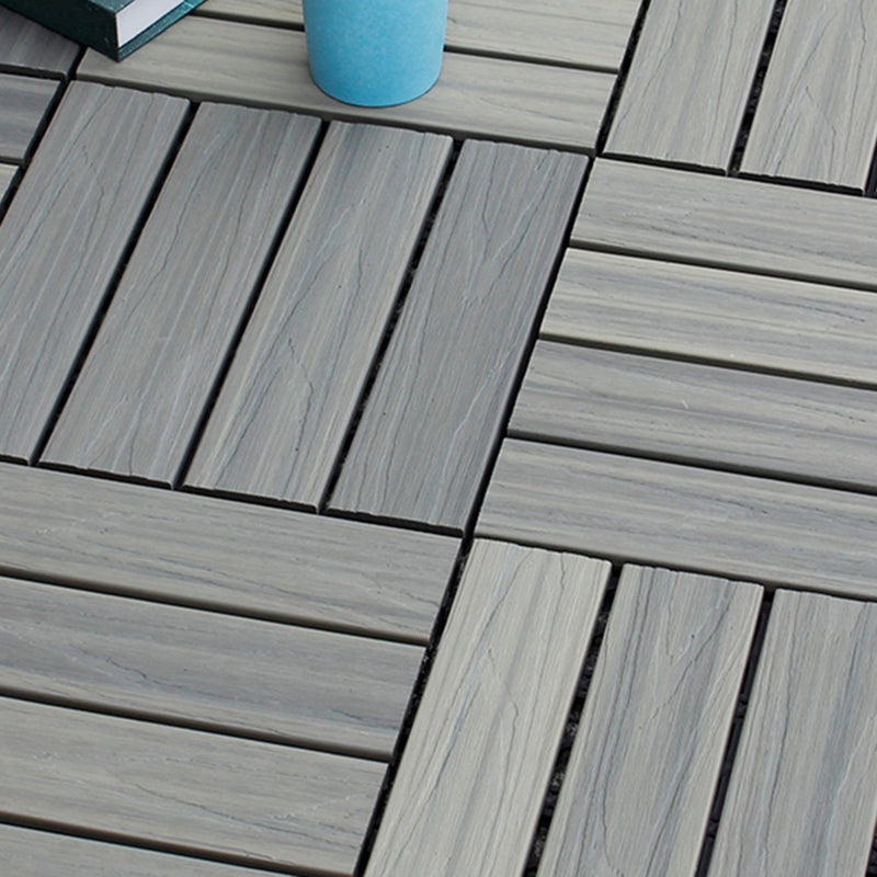 Square Decking Tiles Interlocking Striped Pattern Deck Plank