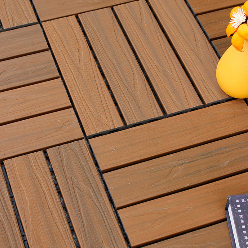 Square Decking Tiles Interlocking Striped Pattern Deck Plank
