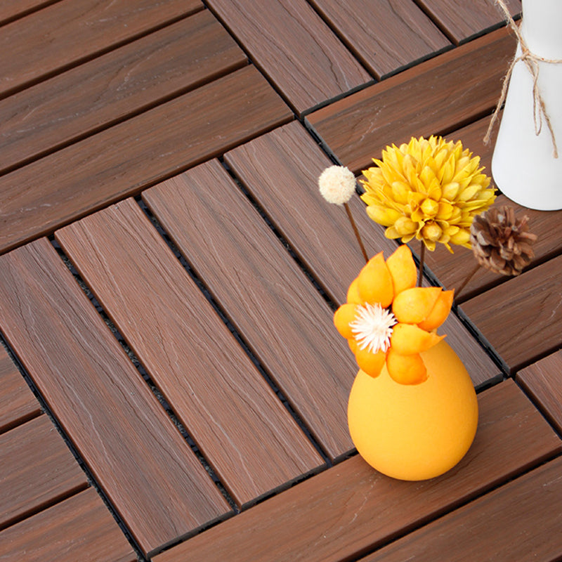 Square Decking Tiles Interlocking Striped Pattern Deck Plank