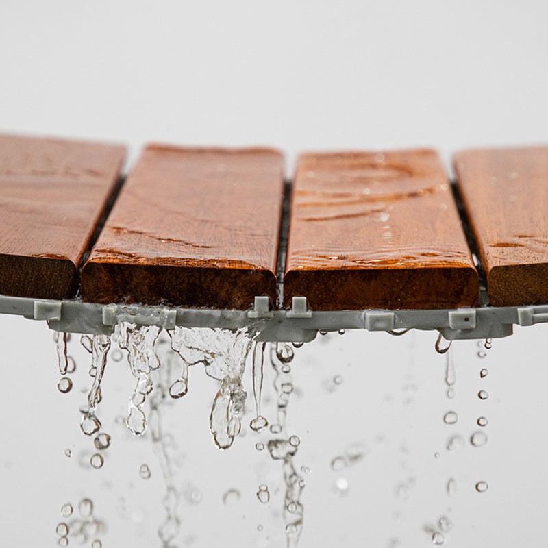 Striped Pattern Snapping Decking Tiles Composite Tile Kit Outdoor Patio