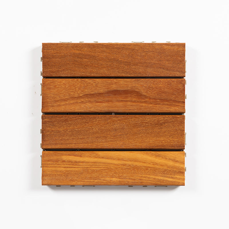 Striped Pattern Snapping Decking Tiles Composite Tile Kit Outdoor Patio