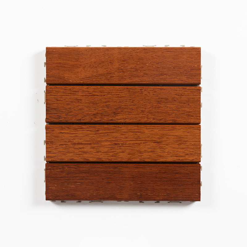 Striped Pattern Snapping Decking Tiles Composite Tile Kit Outdoor Patio