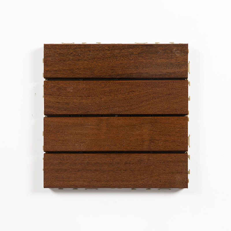 Striped Pattern Snapping Decking Tiles Composite Tile Kit Outdoor Patio