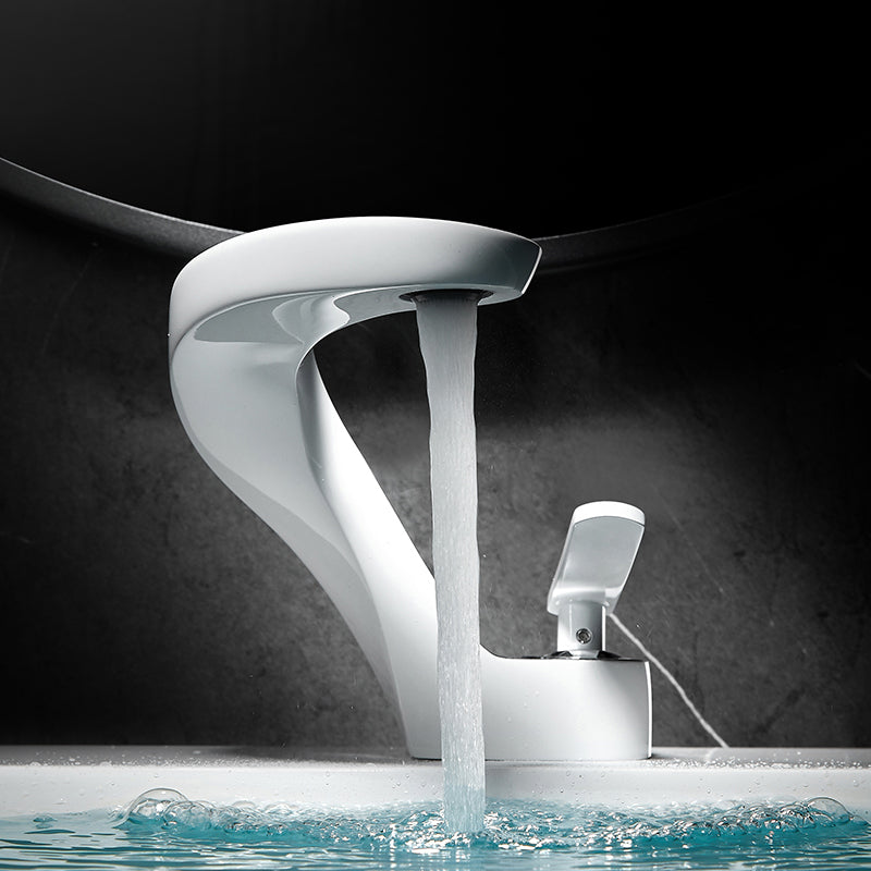 Single Hole Centerset Faucet Solid Color Lever Handles Centerset Bathroom Sink Faucet