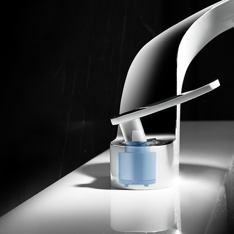 Single Hole Centerset Faucet Solid Color Lever Handles Centerset Bathroom Sink Faucet
