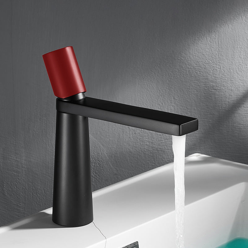 Contemporary Bathroom Sink Faucet Low Arc Single Handle Sink Faucet