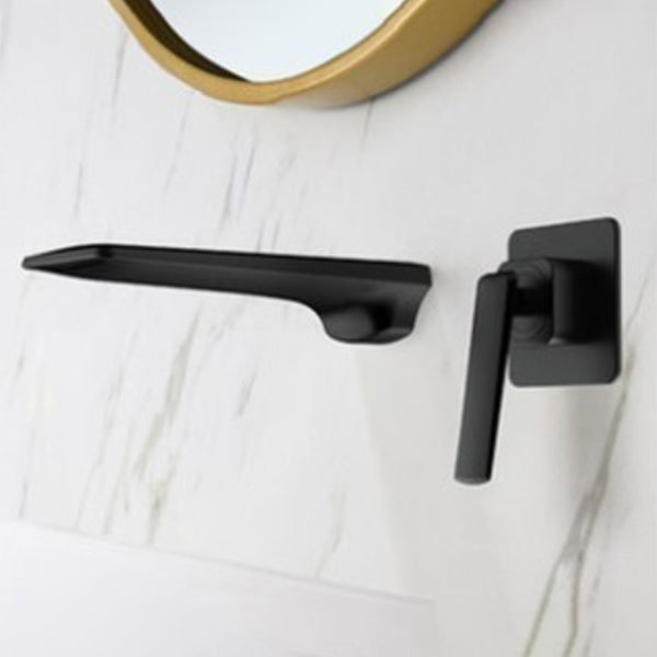 Waterfall Wall Mounted Bathroom Faucet Modern Lavatory Faucet