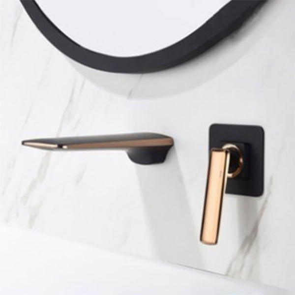 Waterfall Wall Mounted Bathroom Faucet Modern Lavatory Faucet