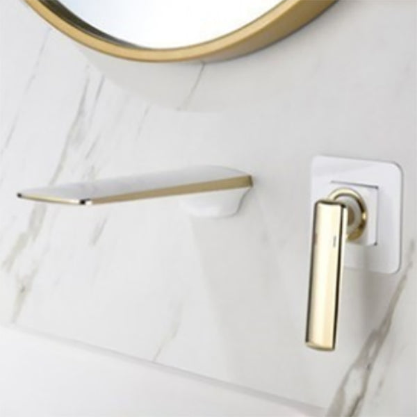 Waterfall Wall Mounted Bathroom Faucet Modern Lavatory Faucet