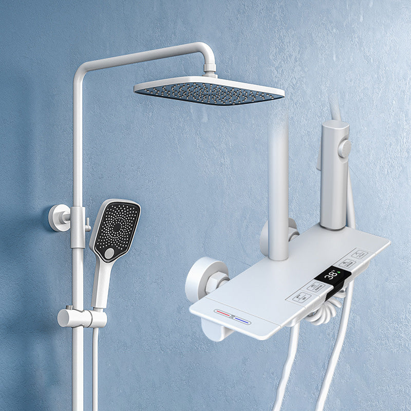 Modern Shower Trim Brass Adjustable Spray Pattern Thermostatic Shower Set