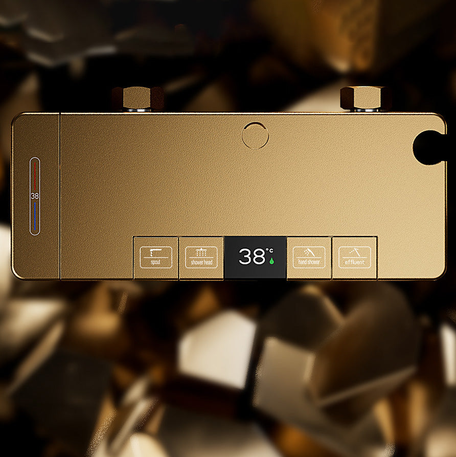 Modern Shower Trim Brass Adjustable Spray Pattern Thermostatic Shower Set