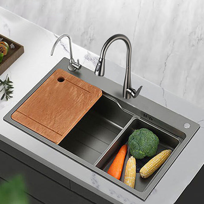 Modern Style Kitchen Sink Stainless Steel Noise-cancelling Drop-In Kitchen Sink