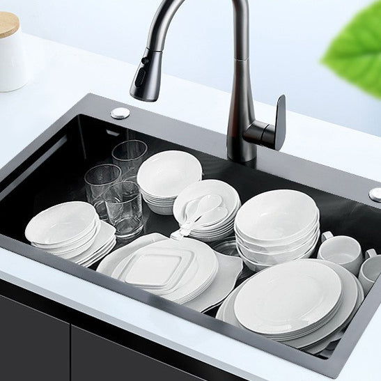 Modern Style Kitchen Sink Stainless Steel Noise-cancelling Drop-In Kitchen Sink