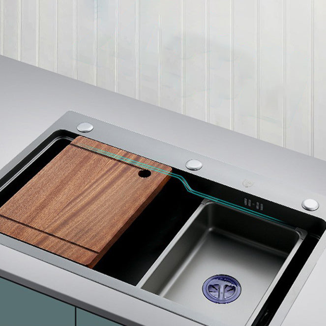 Modern Style Kitchen Sink Stainless Steel Noise-cancelling Drop-In Kitchen Sink