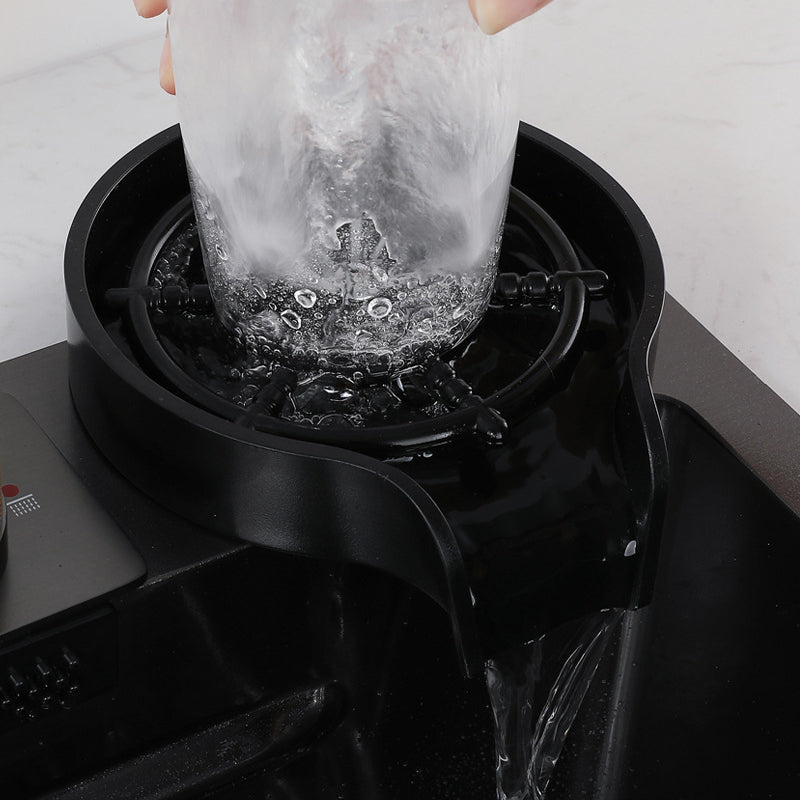 Modern Kitchen Sink Stainless Steel Noise-cancelling Drop-In Kitchen Sink with Faucet