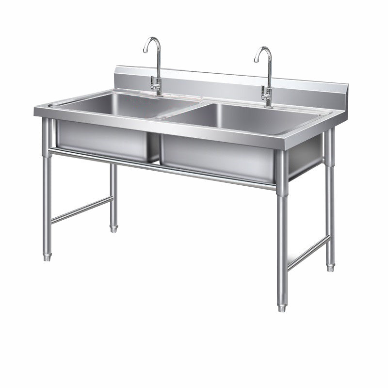 Modern Style Stainless Steel Sink with Strainer Drop-In Kitchen Sink