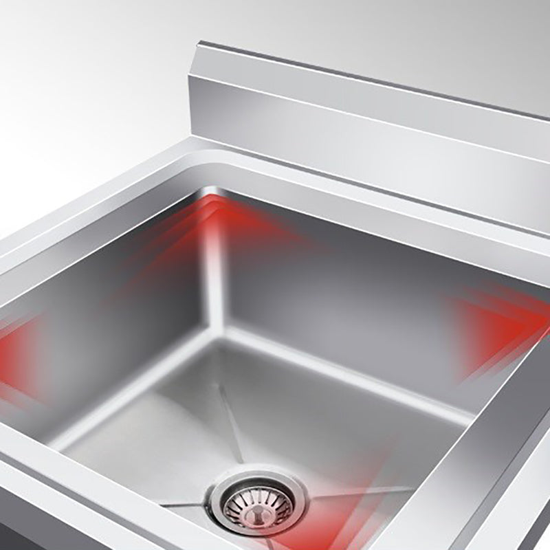 Modern Style Stainless Steel Sink with Strainer Drop-In Kitchen Sink