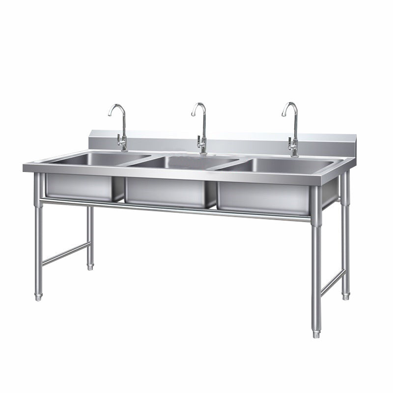Modern Style Stainless Steel Sink with Strainer Drop-In Kitchen Sink