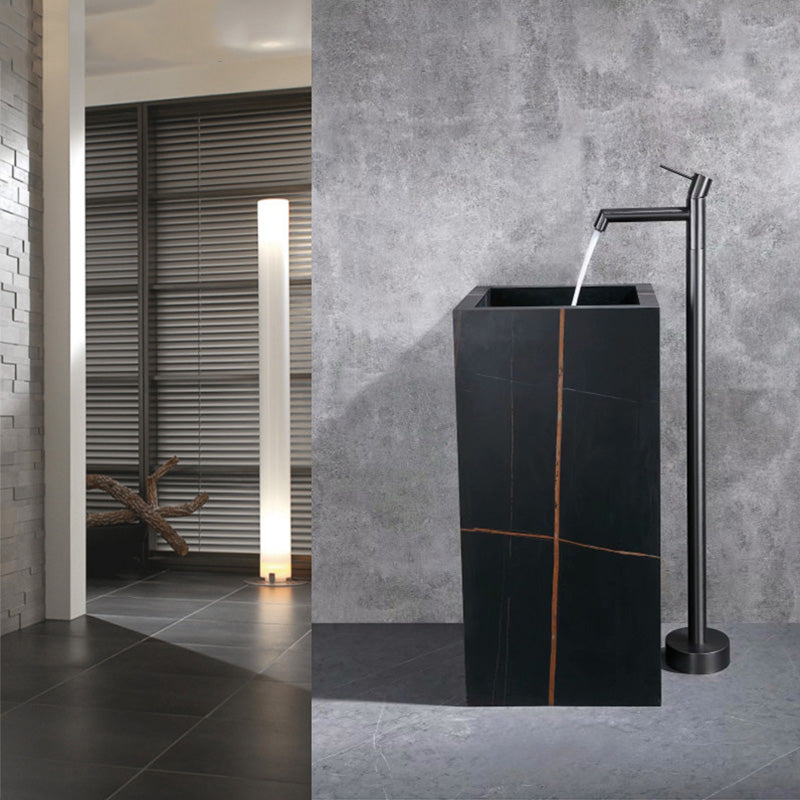 Floor Mounted Bronze Freestanding Tub Filler Single Handle Freestanding Tub Filler Trim