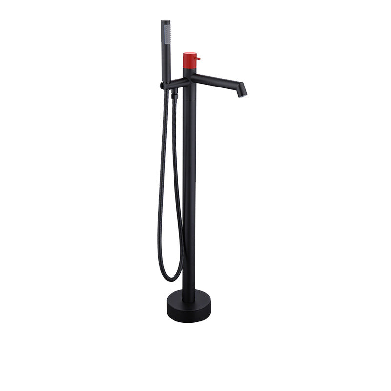 Floor Mounted Bronze Freestanding Tub Filler Single Handle Freestanding Tub Filler Trim
