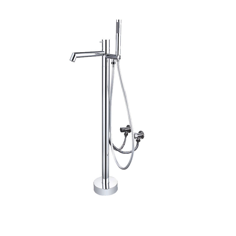 Floor Mounted Bronze Freestanding Tub Filler Single Handle Freestanding Tub Filler Trim