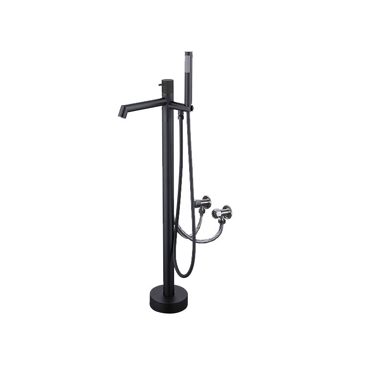 Floor Mounted Bronze Freestanding Tub Filler Single Handle Freestanding Tub Filler Trim