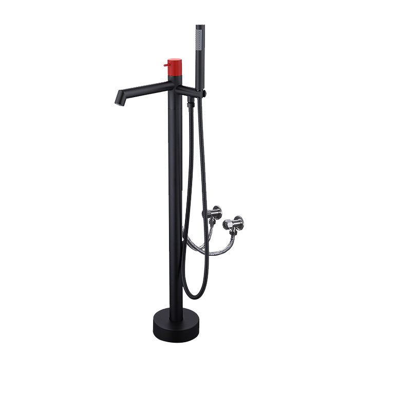 Floor Mounted Bronze Freestanding Tub Filler Single Handle Freestanding Tub Filler Trim