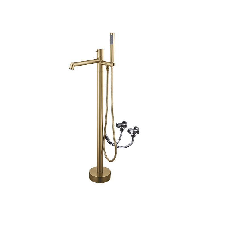 Floor Mounted Bronze Freestanding Tub Filler Single Handle Freestanding Tub Filler Trim