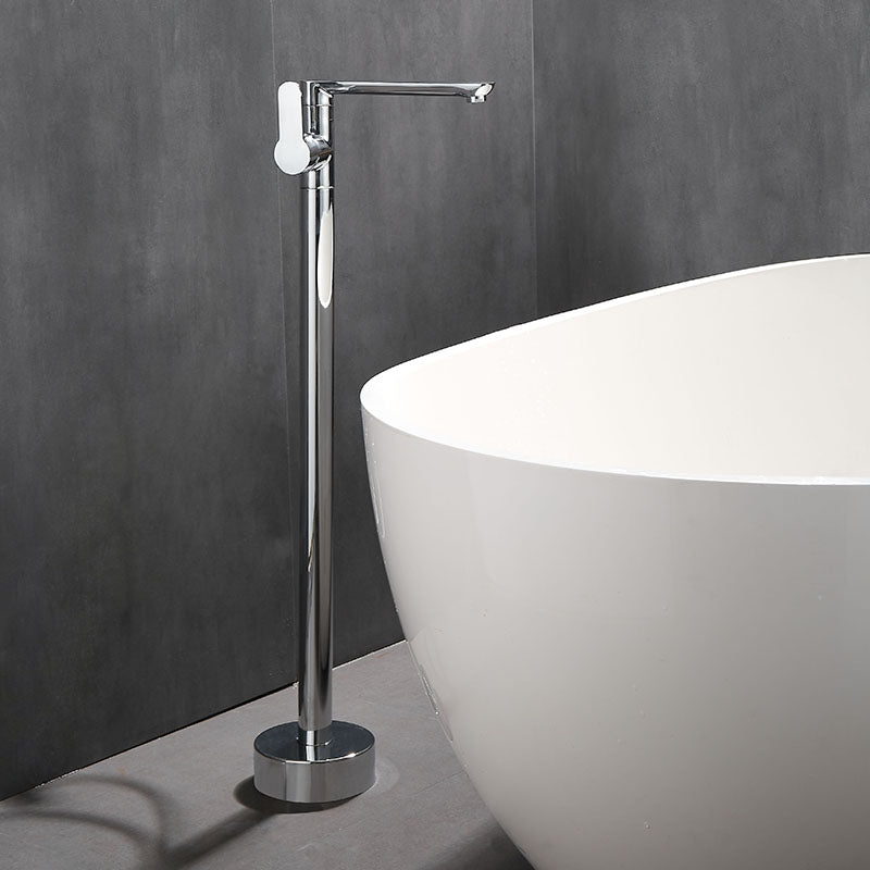 Modern Floor Bronze Freestanding Tub Filler Swivel Freestanding Faucet
