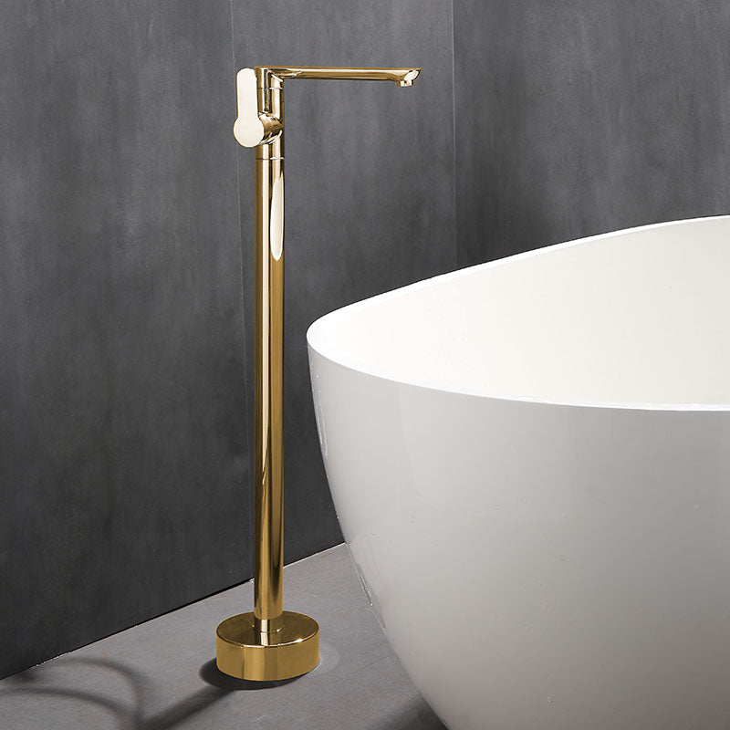 Modern Floor Bronze Freestanding Tub Filler Swivel Freestanding Faucet