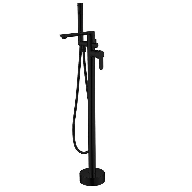 Modern Floor Mounted Freestanding Tub Filler Bronze Swivel Freestanding Faucet