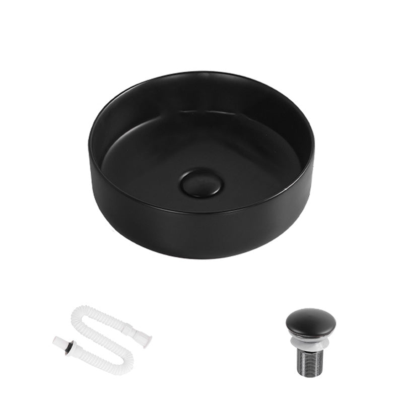 Modern Round Wash Stand Ceramic Table Installation Bathroom Sink