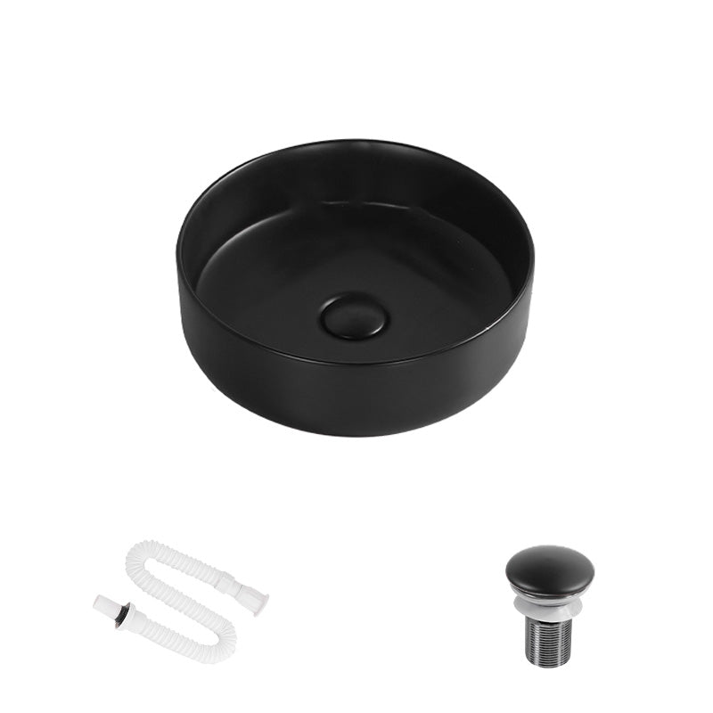 Modern Round Wash Stand Ceramic Table Installation Bathroom Sink
