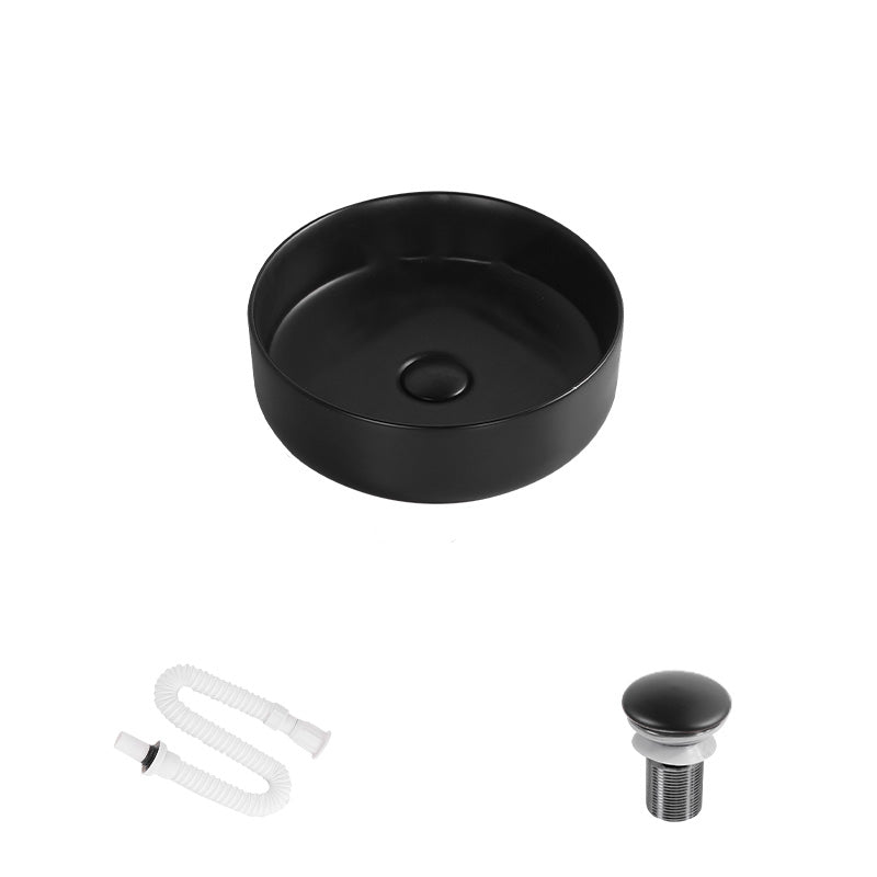 Modern Round Wash Stand Ceramic Table Installation Bathroom Sink