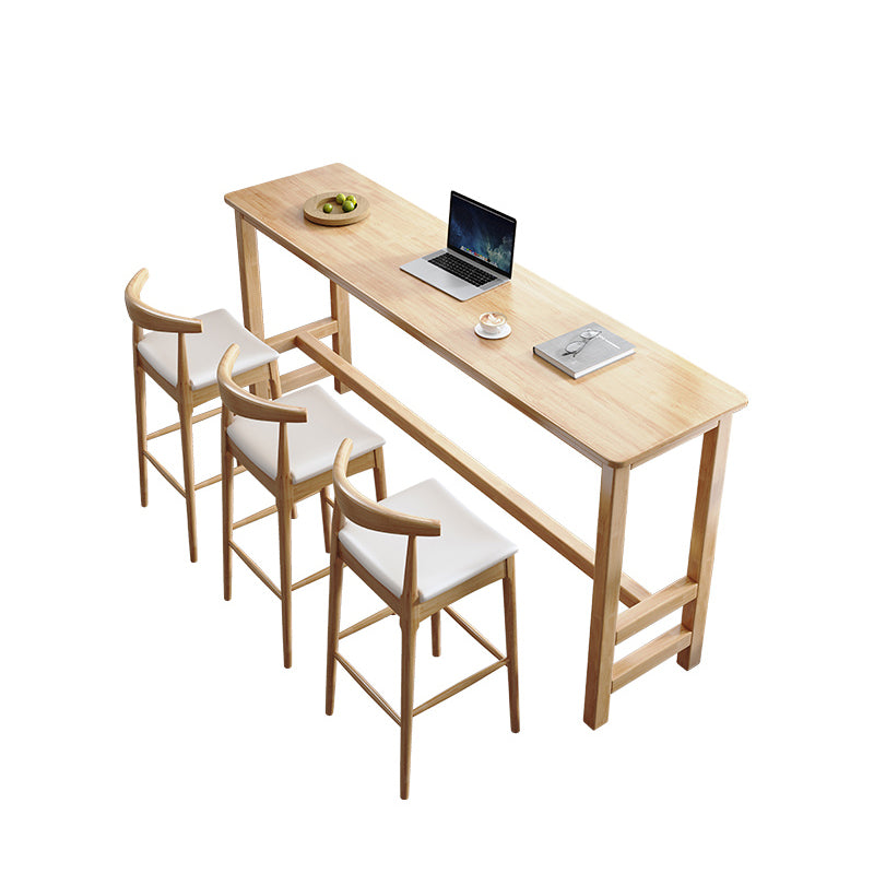 1/4/7 Pieces Pub Dining Set Contemporary Solid Wood Pub Table Set