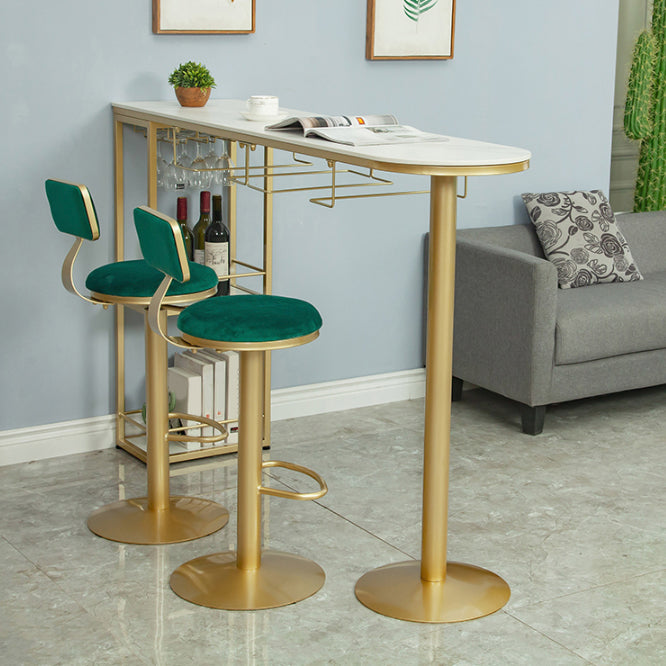 Modern Pub Table Set 1/2/3 Pieces Stone Bar table with Adjustable Stools