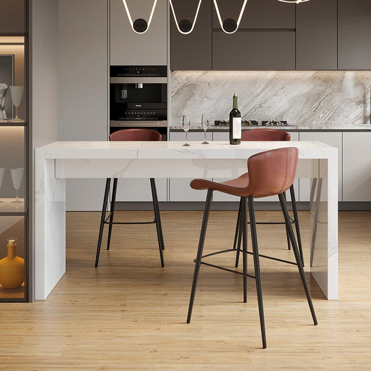 Modern Style Bar Table Set 1/3/4/5 Pieces Rectangle Stone Pub Table Set