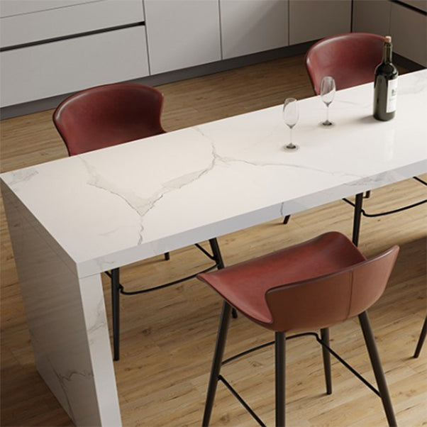 Modern Style Bar Table Set 1/3/4/5 Pieces Rectangle Stone Pub Table Set