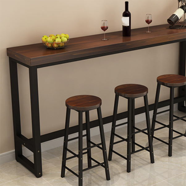 Industrial Bar Table Set 1/5/9 Pieces Solid Wood Pub Table Set for Indoor