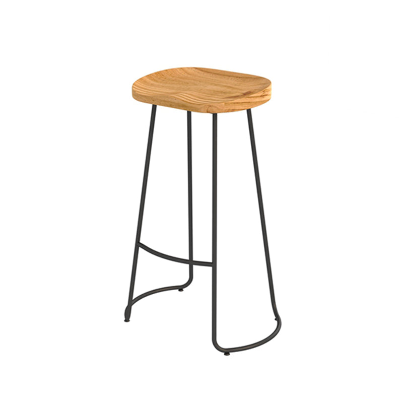Rectangle Bar Pub Table Set 1/4 Pcs Solid Wood and Iron Bar Table and Stools